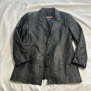 "USA Leather" Men's Black Leather Jacket  Size XL